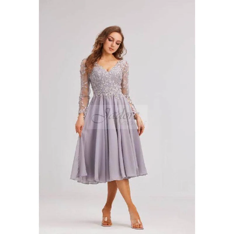 Women's Night-Out Clothes J'Adore Dresses J23066 - Embroidered V-Neck Dress
