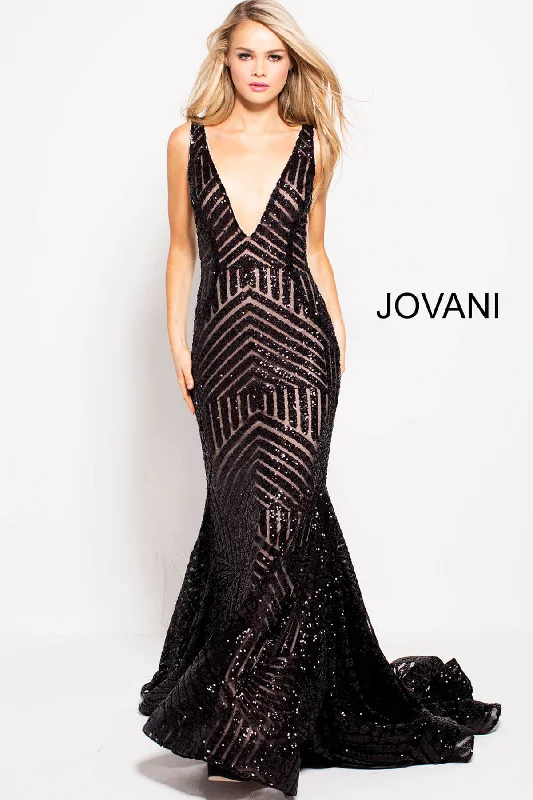 Summer Sale Jovani - Plunging Gown 59762SC