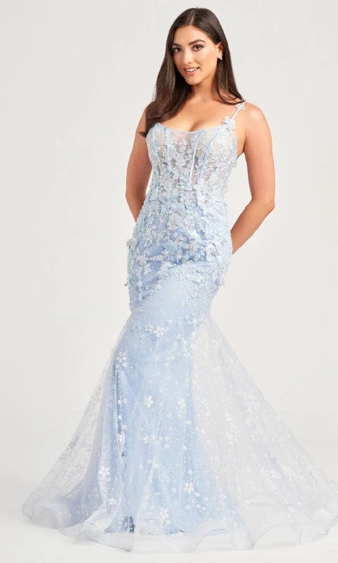 Women's Office Outfit Ellie Wilde EW35241 - Scoop Neck Trumpet Gown