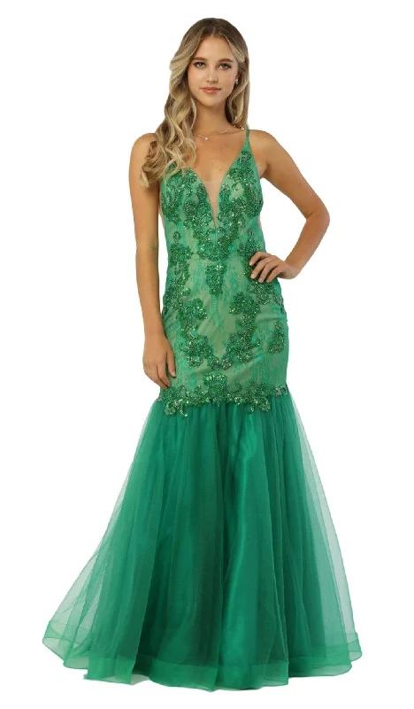 Trendy Women's Fashion Nox Anabel - E185 Beaded Lace Tulle Mermaid Gown