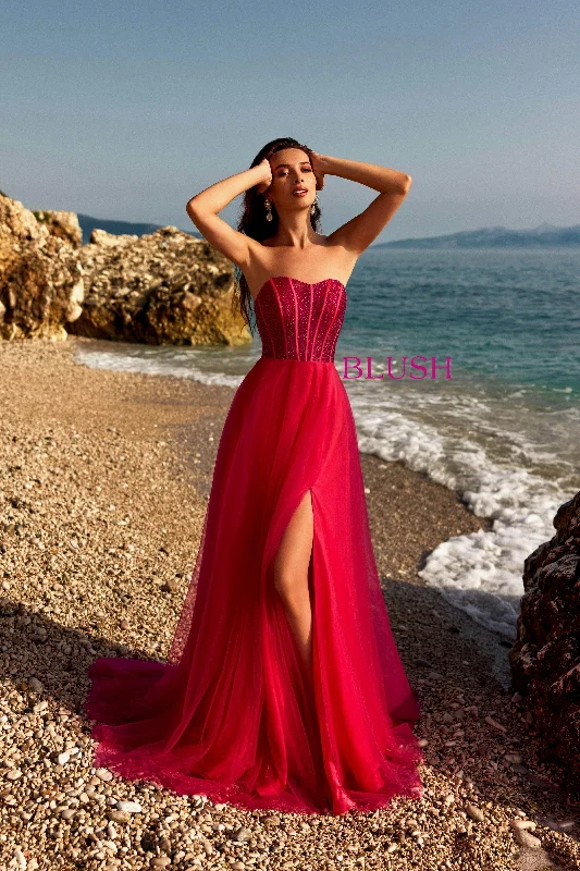 Winter Wardrobe Clearance Blush by Alexia Designs 12133 - Beaded Corset Prom Gown