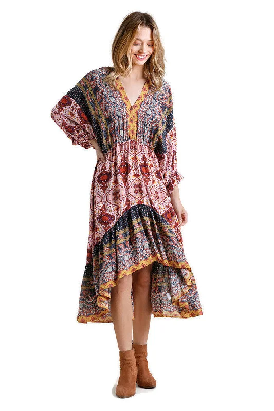 Bohemian High Low Midi Dress Exclusive Discount