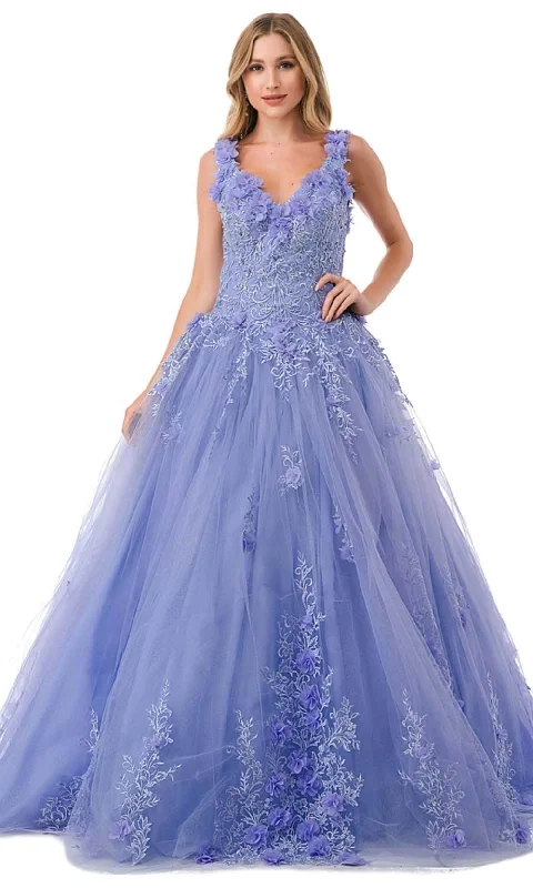 Women Clothing Aspeed Design L2729 - Beaded Embellished Straps Ballgown