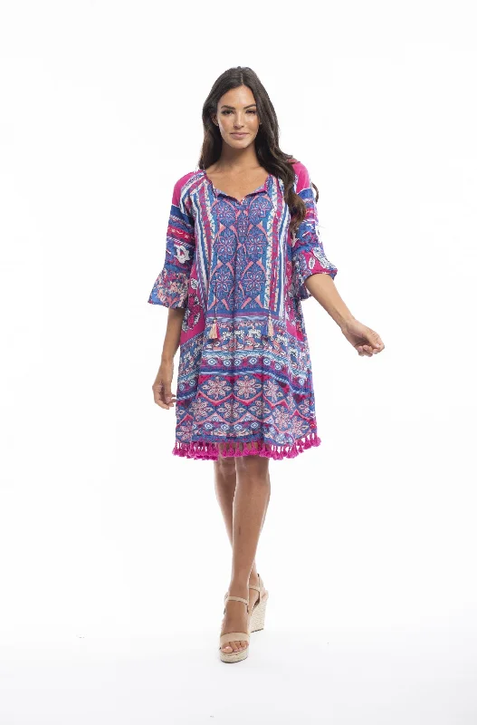 Orientique Rayon Boho Dress Father'S Day Deals