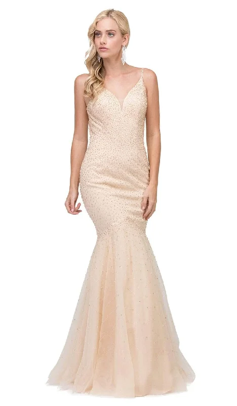 Dancing Queen - 2437 Sequined Fitted Mermaid Prom Gown Fashion-Forward Style