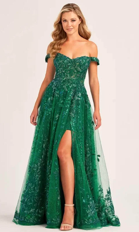 Online Boutiques Clothing Ellie Wilde EW35116 - Off-Shoulder  A-Line Gown