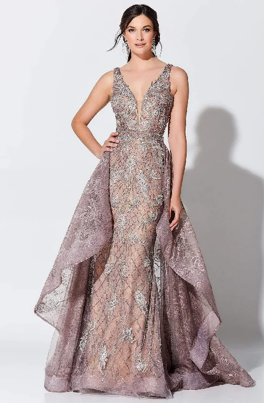 Online Boutiques Affordable Ivonne D for Mon Cheri 119D56 - Beaded Lace Formal Gown