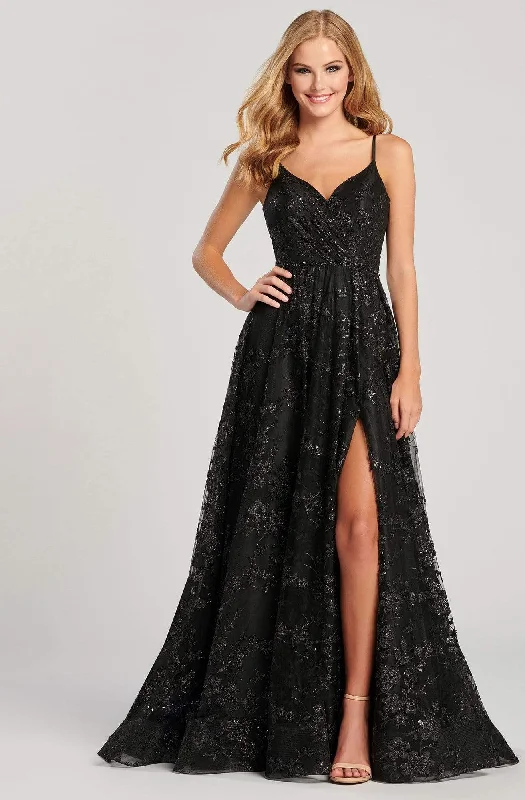 Women's Evening Wear Attire Colette By Daphne - CL12006LS Shiny Embellished Long A-Line Dress Women's Evening Wear Attire Colette By Daphne - CL12006LS Shiny Embellished Long A-Line Dress