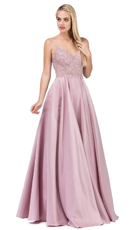 Women's Activewear Garments Dancing Queen - 2459A Embellished Sleeveless Prom Gown