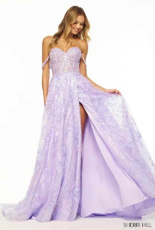 Women's Party Clothes Sherri Hill 56261 - Sweetheart Embroidered Prom Gown