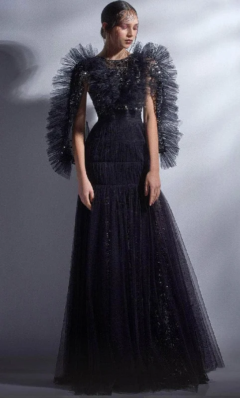 Women's Transitional Garments MNM COUTURE G1275 - Appliqued Gown