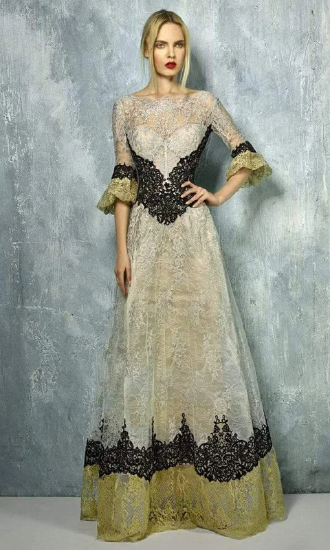 Women's Formal Event Outfit Beside Couture by Gemy - Long Lace Illusion A-line Gown BC1285SC Women's Formal Event Outfit Beside Couture by Gemy - Long Lace Illusion A-line Gown BC1285SC