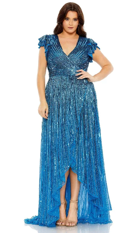 Women's Trendy Attire Mac Duggal 5355 - V-Neck Cap Sleeve Gown