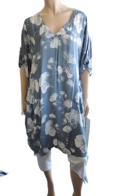 Loose Rayon Top/Dress (Fits up to Size 22) Rustic Countryside Charm Look