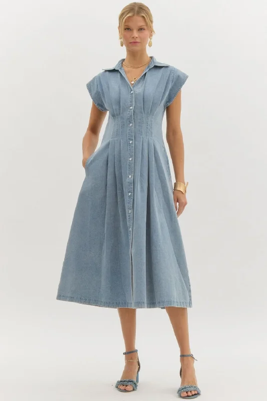 Charlotte Denim Maxi Big Savings On Minimalist Office Styles