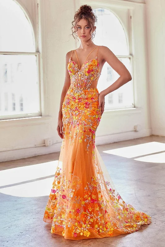 Women's High-Fashion Apparel Ladivine CK946 - Sleeveless Mermaid Gown