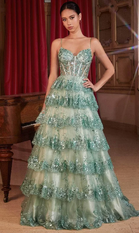 Women's Evening Apparel Ladivine KV1108 - Sweetheart A-Line Prom Gown
