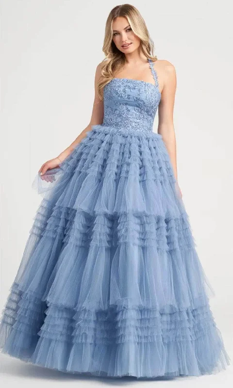 Stylish Clothes For Women Colette By Daphne CL5163 - Embroidered Halter Ballgown
