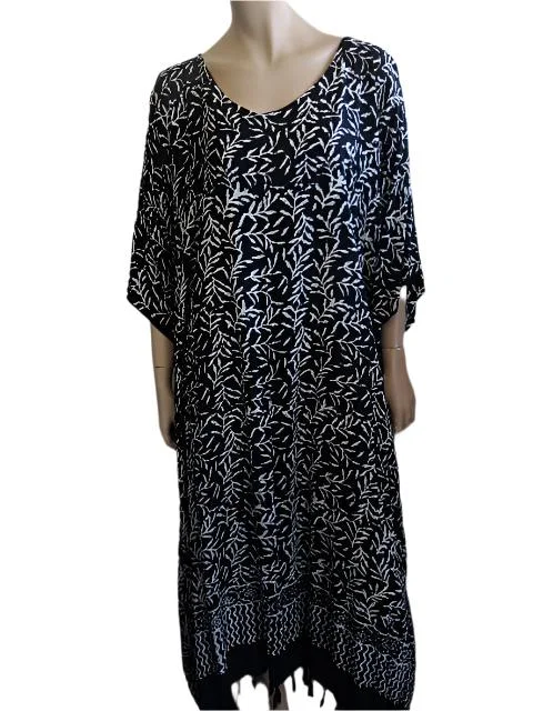 Plusss Long Length Rayon Kaftan (Fits up to Size 28) Romantic Date - Night Ensemble