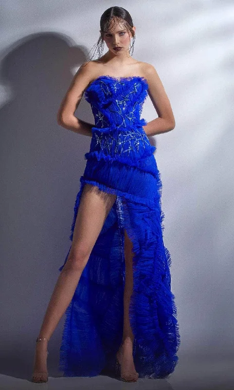 Women's Everyday Attire MNM COUTURE G1292 - Ruffled Strapless Gown