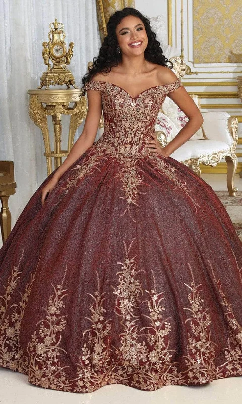 Women's Chic Outerwear Outfit May Queen LK220 - Applique Off Shoulder Ballgown