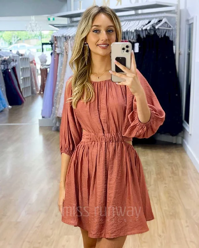 Diane Mini Dress - Mauve Limited - Stock