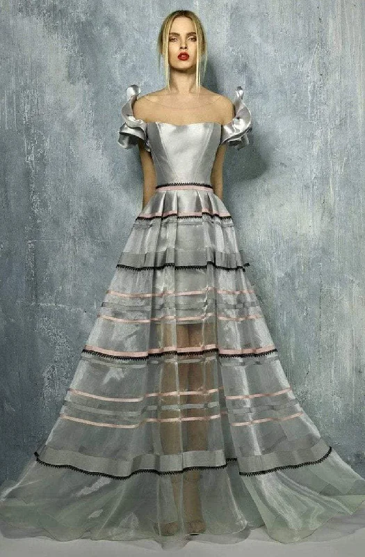 Online Boutique Stores Beside Couture by Gemy Illusion Bateau A-line Dress BC1286