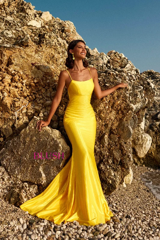 Women's Clothing Sets Blush by Alexia Designs 12107 - Scoop Neck Empire Prom Gown