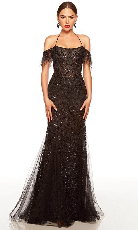 Women Clothing Alyce Paris 61416 - Bead Embellished Trumpet Prom Gown