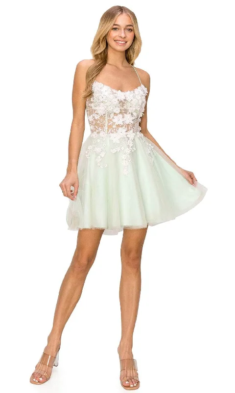 Casual Fashion for Women Cinderella Couture 8053J - 3D Floral Embellished A-line Dress Casual Fashion for Women Cinderella Couture 8053J - 3D Floral Embellished A-line Dress