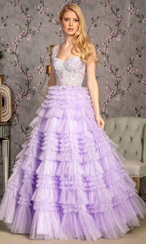 Tailored Clothing For Women GLS by Gloria GL3460 - Tiered Skirt Corset Gown