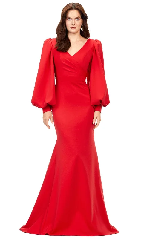 Women's Stylish Vacation Attire Ashley Lauren 11345 -Wrapped Style Bodice Mermaid Prom Gown Women's Stylish Vacation Attire Ashley Lauren 11345 -Wrapped Style Bodice Mermaid Prom Gown