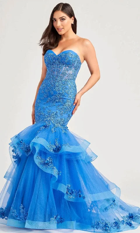 Plus-Size Women's Garments Ellie Wilde EW35239 - Sweetheart Neck Embroidered Gown