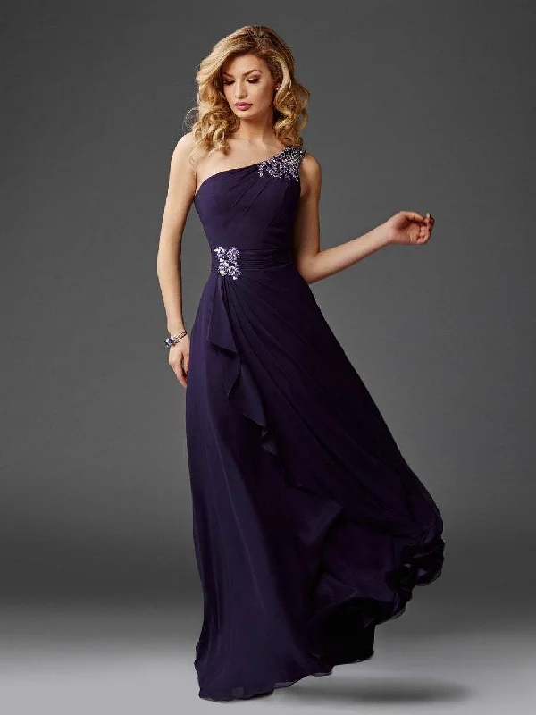Stylish Women's Garments Clarisse Draped Ornate Asymmetrical Gown M6403 - 1 pc Eggplant In Size 12 Available Stylish Women's Garments Clarisse Draped Ornate Asymmetrical Gown M6403 - 1 pc Eggplant In Size 12 Available