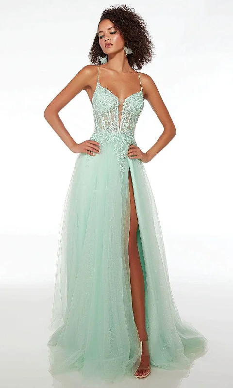 Sales Clothes Alyce Paris 61561 - Lace Corset A-Line Prom Gown