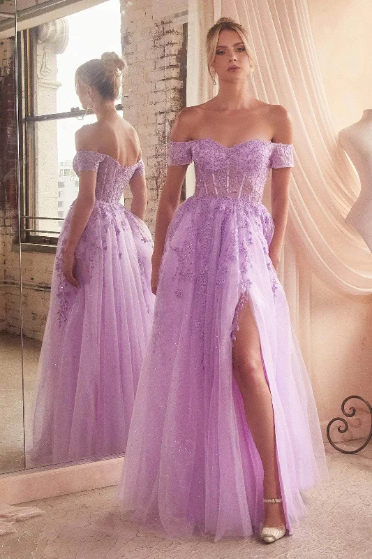 Elegant Clothing For Women Ladivine C154 - Sweetheart A-Line Prom Gown