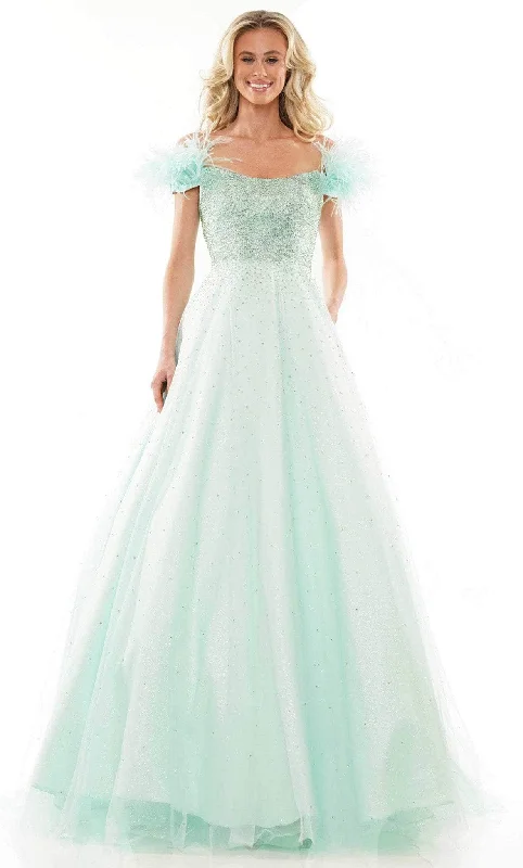 Women's Stylish Professional Garments Colors Dress 2936 - Beaded A-line Dress