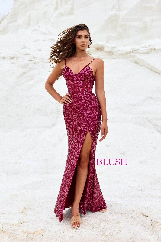 Casual and Comfortable Outfits Blush by Alexia Designs 12104 - Sequined Fitted Prom Gown Casual and Comfortable Outfits Blush by Alexia Designs 12104 - Sequined Fitted Prom Gown