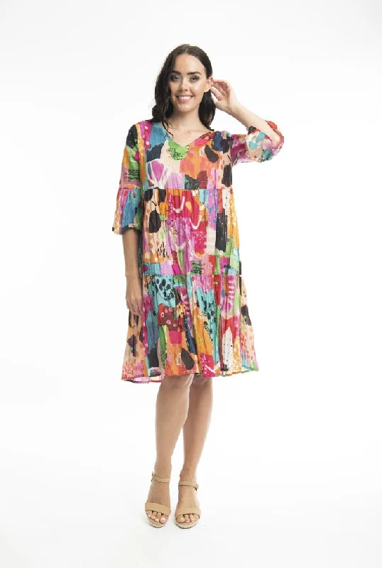 Orientique Organic Cotton Layered Dress Holiday Sale