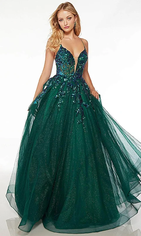 Women's Clothing for All Occasions Alyce Paris 61575 - Plunging Neck Sequin Ballgown Women's Clothing for All Occasions Alyce Paris 61575 - Plunging Neck Sequin Ballgown