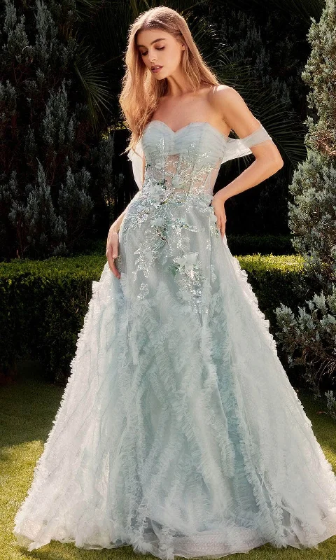Fashionable Women's Clothing Andrea and Leo A1343 - Off Shoulder Appliqued Ballgown Fashionable Women's Clothing Andrea and Leo A1343 - Off Shoulder Appliqued Ballgown