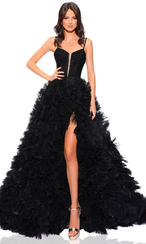 Women's Clothing for Every Season and Trend Amarra 88785 - Ruffle Trimmed Ballgown