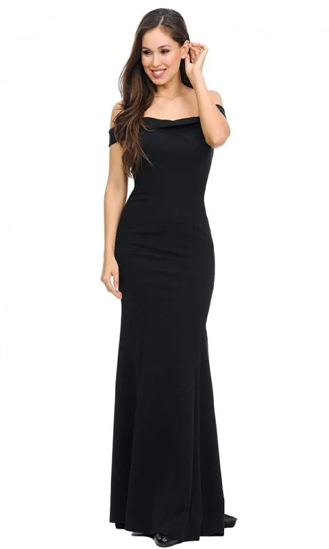 Modern Women's Attire Lenovia - 5194SC Cap Sleeves Fit And Flare Mermaid Gown