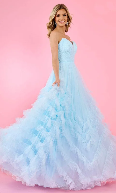 Clothes Women Rachel Allan 70490 - Ruffled Trim Ballgown