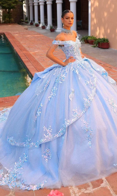 Women's Everyday Clothes Amarra 54305 - Off-Shoulder Embellished Ballgown