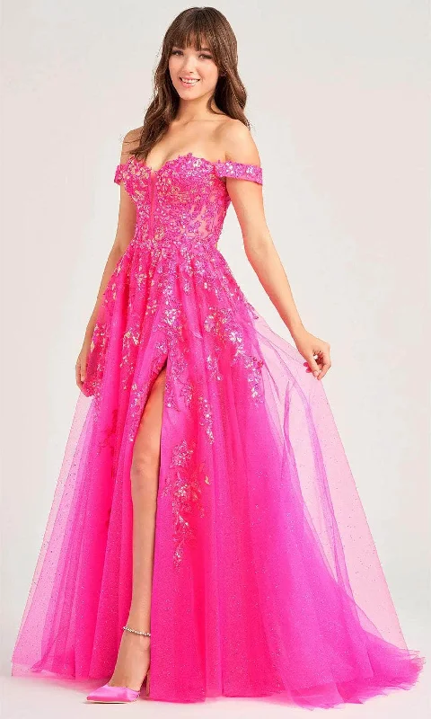 Women's Charming Outfit For Events Ellie Wilde EW35058 - Off-Shoulder A-Line Gown