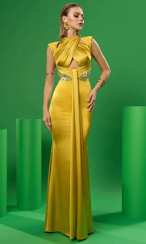 Trendy Athleisure Clothing For Women Cristallini Elysee CA01 - Cap Sleeve Gown