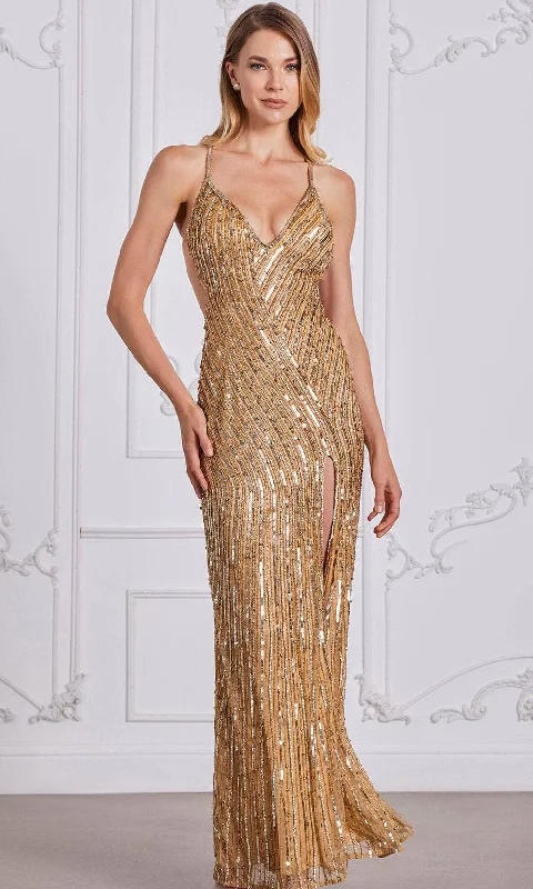 End of Season Sale SCALA 80136 - Sleeveless Fitted Prom Gown
