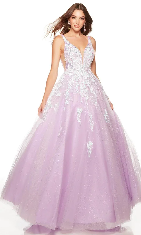 Fashionable Women's Wardrobe Alyce Paris 61301 - V-Neck Gown