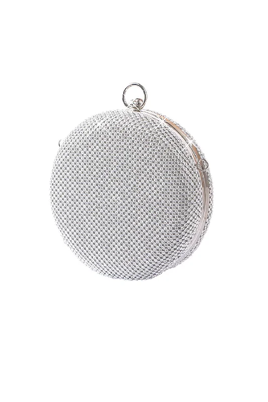 Roycebridal Silver Exquisite Round Party Handbag Rustic Countryside Charm Look